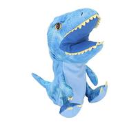 Hztyyier Soft Plush Dinosaur Hand Puppet with Moving Mouth, Size for and Adults, Improves Parent-Child Relationship, Colorful Dinosaur Puppet for Stage Plays (Blue)