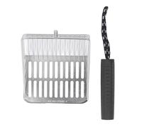 Hztyyier Stainless Steel Cat Litter Scoop Durable Fast Filtration Litter Box Scooper for Cleaning,Portable for Kitty Kitten,304 Stainless Steel (Black)