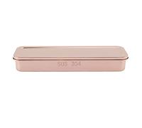 Hztyyier Stainless Steel Cutlery Tray, 304 Material, Ideal Cutlery Storage and Organizer, Easy to with Lid for Kitchen Use (Pink Gold)