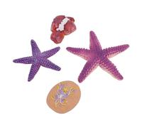Hztyyier Starfish Figurine Education Toy Marine Life Creatures Display Piece Parent Child Interaction 4PCS