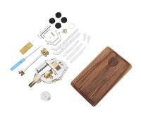 Hztyyier Stirling Engine Helicopter Kit Metal Air Energy External Combustion Toy, Simple and Educational Structure for Physics Mechanics Learning, Walnut Wood Material