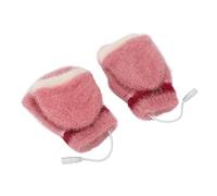 Hztyyier USB Heated Gloves Double Side Heating Easy Operation for Cycling, Working Carbon Fiber 1 Pair (Roseate)