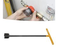 Hztyyier Water Meter Key, T Handle Valve Contractor, 4 Way Utility Key, Yellow, Approx. 16.14 x 7.68in
