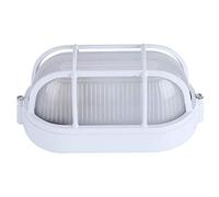 Hztyyier Waterproof Grid Oval Round Bulkhead Ceiling LED Light Flush Mount for Wall or Ceiling Nautical White Lamp (Oval)