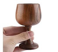 Hztyyier Wooden Beer Cup, 150ml Handmade Goblet Chalice Cup for Drinking Coffee Tea Milk Water Beer Ice 7.5 x 12cm