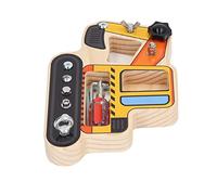 Hztyyier Wooden Montessori Board Toy with Tools and Screws for Children's Cognitive Development - Beech Wood, Rounded Edge, Improving Hand Eye Coordination, for Life Practice Skills