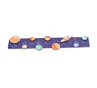 Hztyyier Wooden Solar System Puzzle Toy Vivid Patterns Rich Knowledge for Kids Interest in Solar Science Children Wall Decor Kindergarten System Party (Red Sun)