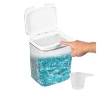 HZUIZXYO Automatic Pop-Up Dishwasher Pod Holder,20.3x16.6x24.3cm Large Capacity 5.5L Sealed Washing Powder Storage Case with Measuring Cup for Laundry Room for Detergent, Scent Booster Storage (5.5L)
