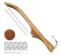 HZUIZXYO Bow Bread Cutter,40x7cm Bread Knife with Stainless Steel Serrated Blade & Blade Comfortable Grip Protector for Sourdough Bagels Baguettes
