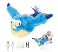 HZUIZXYO Interactive Chirping Fluttering Birds Cats Toy,Interactive Flying Flappy Bird Sparrow Toys Simulation Chirping Sparrow Pet Plaything for Bored Indoor(tweet)