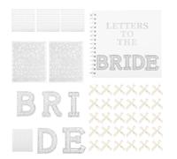 HZUIZXYO Letters to The Bride Scrapbook Kit 8 Inch Creative DIY Blank Bride Scrapbook Wedding Memory Book Photo Album 20 Pages Bridal Shower Gift, Bridesmaid Gift, Hen Party Memory Book for Wedding