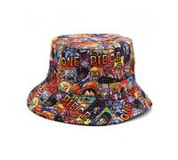 (HZW 2) One Piece Anime Fisherman Hat Cartoon Luffy Chopper Zoro Men's Outdoor Casual Hat Children's Cool Sunshade Hat Boy Festival Gift