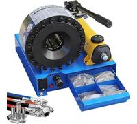 HZWMQDLF Hose Crimper Mchine with 7 Sets of Dies Manually Hydraulic Crimping Machine Hose Crimping Tool, Crimps Single And Braided Hose Assemblies
