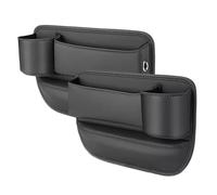 HZXCDRV 2 Pack Car Seat Gap Organizer for Nissan GTR X-Trial Quest Patrol Cefiro Fuga D22 Navarre, PU Leather car tidy organiser front seat, car seat gap filler organiser