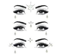 HZXINYI Face Gems Glitter - Crystal Face Glitter Festival Face Stickers Set, Self-Adhesive Rhinestone Eyes Body Temporary Tattoo for Women Girls Halloween Carnival Festival Party, Style 6