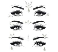 HZXINYI Face Gems Glitter - Crystal Face Glitter Festival Face Stickers Set, Self-Adhesive Rhinestone Eyes Body Temporary Tattoo for Women Girls Halloween Carnival Festival Party, Style 2