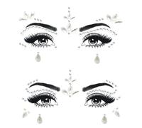 HZXINYI Face Gems Glitter - Crystal Face Glitter Festival Face Stickers Set, Self-Adhesive Rhinestone Eyes Body Temporary Tattoo for Women Girls Halloween Carnival Festival Party, Style 1