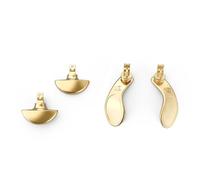 Hzxkqmil Back Paddles for PS5 Edge Controller, 4pcs Metal Rear Paddles Metallic Back Buttons Interchangeable Replacement for PS5 Edge, Gold