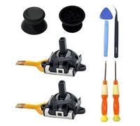 Hzxkqmil Joystick Analog Sticks Replacement for MSI Claw A1M Console, Include 2 Joysticks Module 2 Thumb Sticks Grips and Repair Tools for MSI Claw Gaming Handheld, Black