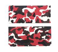 Hzxkqmil Replacement Front Back Shell Upper & Lower Housing Case Cover DIY Faceplate Plates Accessories for Nintendo New 3DS Console, Camo Red