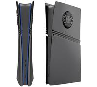 Hzxkqmil Replacement Plates Cover for PS5 Pro Console, Face Plate Custom Shell Faceplate Side Panels with Cooling Vents ABS Case Accessories for PS5 Pro Digital Edition, Black