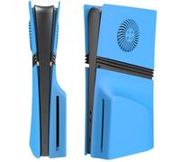 Hzxkqmil Replacement Plates Cover for PS5 Pro Console, Face Plate Custom Shell Faceplate Side Panels with Cooling Vents ABS Case Accessories for PS5 Pro Disc Edition, Starlight Blue