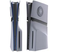 Hzxkqmil Replacement Plates Cover for PS5 Pro Console, Face Plate Custom Shell Faceplate Side Panels with Cooling Vents ABS Case Accessories for PS5 Pro Disc Edition, Grey