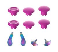 Hzxkqmil Replacement Thumbsticks for PS5 Edge Controller, Custom Joystick Analog Stick Thumb Grips & Metal Back Paddles Triggers Buttons Accessories for PS5 Edge Controller, Rose Red + Gradient