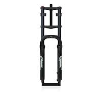 HZXQCVB 20/26 Inch Bike Fat Fork 4.0" Tire Air Suspension Fork Double Shoulder 1-1/8" Disc Brake QR 135mm Travel 170mm Damping Adjustable For Snow Beach Bike(Svart,26IN)