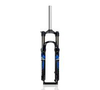 HZXQCVB 26/27.5/29Inch Mountain Bike Suspension Fork Travel 100mm Bike Front Fork 1-1/8" Straight Tube Disc Brake Spring Fork Aluminum Alloy Mechanical Fork QR 9mm Manual Lockout(Black-Blue,27.5'')