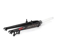 HZXQCVB 26/27.5in Mountain Bike Rigid Fork Disc/V Brake Quick Release 9X100mm Fork 1-1/8" Threadless Straight Tube Aluminum Alloy Bike Hard Front Fork(Black-Red)