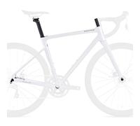 HZXQCVB 700C Road Bike Frameset 41cm 45cm 48cm 51cm 54cm Aluminum Alloy Disc Brake Frame With Carbon Fibre Fork Thru Axle F12x100mm R12x142mm Internal Routing BSA BB68mm(White,51cm)