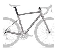 HZXQCVB 700C Road Bike Frameset 41cm 45cm 48cm 51cm 54cm Aluminum Alloy Disc Brake Frame With Carbon Fibre Fork Thru Axle F12x100mm R12x142mm Internal Routing BSA BB68mm(Gray,48cm)