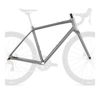 HZXQCVB 700C Road Bike Frameset With Fork 45cm 48cm 51cm 54cm Aluminum Alloy Gravel/XC/ATV Frame Thru-Axle F12X100MM R12X142mm Disc Brake Frame BSA BB68mm(Gray,450mm)