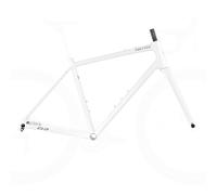 HZXQCVB 700C Road Bike Frameset With Fork 45cm 48cm 51cm 54cm Aluminum Alloy Gravel/XC/ATV Frame Thru-Axle F12X100MM R12X142mm Disc Brake Frame BSA BB68mm(White,540mm)