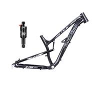 HZXQCVB DH/XC/AM Full Suspension Bike Frame 27.5x17'' Softtail Mountain Bike Frame With Rear Shock Absorber Aluminium Alloy Disc Brake Quick Release 135mm(Svart)