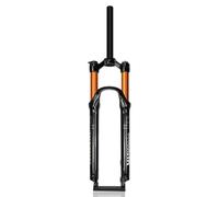 HZXQCVB Mountain Bike Air Suspension Fork 26/27.5/29 Inch 100mm Travel Disc Brake Air Forks QR 9x100mm Front Fork 1-1/8'' Straight/Tapered Tube Manual Lockout(Gold Straight,27.5'')