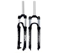 HZXQCVB Mountain Bike Fork 26/27.5/29'' Mechanically Suspension Fork 1-1/8" Straight Tube Manual Lockout Disc Brake Quick Release 9mm Travel 100mm(Svart,27.5in)