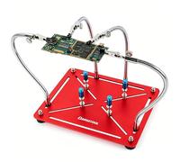 HZY Helping Hands Soldering, Third Hand Soldering Tool PCB Holder With 4 Columns 4 Arms Helping Hands Crafts Jewelry Hobby Workshop Helping Station Non-Slip Base
