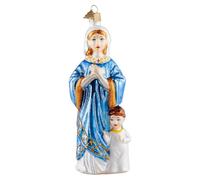 HZYC Christmas Ornaments,Hand-Blown Glass Ornaments for Tree,Virgin Mary Collection Figurine Hanging Glass Baubles,Christmas Decorations for Holiday Party Baptism Home Gifts