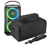 Hzycwgone Carrying Case for W-King T9-2 80W Party Bluetooth Speaker Wireless Travel Cover Outdoor Shoulder Bag for W-King T9-2, Additional Storage Pockets for Microphone, Remote Control