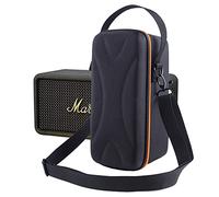 Hzycwgone Case Bag for Marshall Middleton Bluetooth Wireless Portable Speaker,Middleton Hard EVA Carrying Case Shoulder Bag w/Extra Mesh Pocket for Cable and Accessories(Black + Orange)