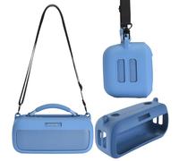 Hzycwgone Case for Bose SoundLink Max Portable Speaker,Silicone Cover Accessories Travel Protective Skin Bag w/Strap for Bose Soundlink Max(Blue Case)