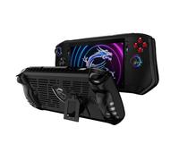 Hzycwgone Case for MSI Claw,TPU Grip Protective Cover for MSI Claw A1M Handheld Gaming,Soft Back Case with Kickstand for MSI Claw(Black)