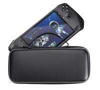 Hzycwgone MSI Claw A1M Handheld Gaming Hard Case, Black with Game Card Slot & Mesh Pocket, Extra Compartment for Accessories