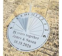 HZYCYYFC Personalized Anniversary Sundial Gift for Couples Custom Engraved Sundial for 10th 20th 25th 30th 40th 50th 60th 70th Wedding Birthday Gifts Outdoor Decoration