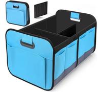 HZYDMEA For Chery Tiggo 8 Tiggo 9 Arrizo 8 Arrizo 5 Tiggo 8 PRO Tiggo 7 Car Trunk Organizer,Collapsible Multi Compartment Storage,Portable Interior Declutter Tidy Bag,Durable Auto Storage Box (Blue)