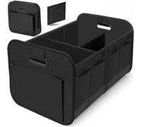 HZYDMEA For MG MG6 2020-2022 Car Trunk Organizer,Collapsible Multi Compartment Storage,Portable Interior Declutter Tidy Bag,Durable Auto Storage Box (Black)