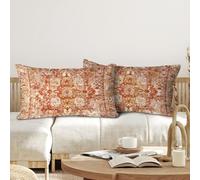 HZYKDWD Boho Throw Pillow Covers 30x50 cm Set of 2,Boho Vintage Carpet Pattern Antique Ethnic Decor Double Sided Pattern Cushion Cover Soft Pillow Case Living Sofa Room Bed Square Pillow Cover