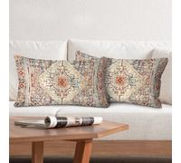 HZYKDWD Boho Throw Pillow Covers 30x50 cm Set of 2,Boho Vintage Carpet Pattern Antique Ethnic Decor Double Sided Pattern Cushion Cover Soft Pillow Case Living Sofa Room Bed Square Pillow Cover